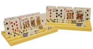 2 Piece Plastic Playing Card and Domino Holder Rack Holding Game Display Stand