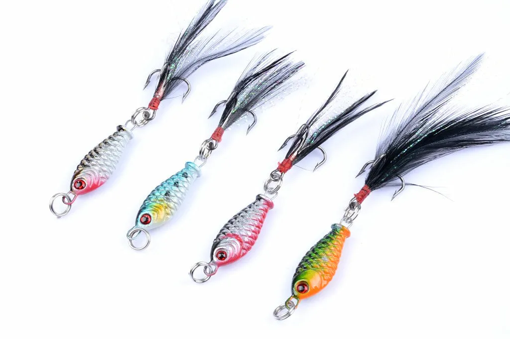 4x 6g 7.5cm Metal Spoon Lures for Topwater Fishing