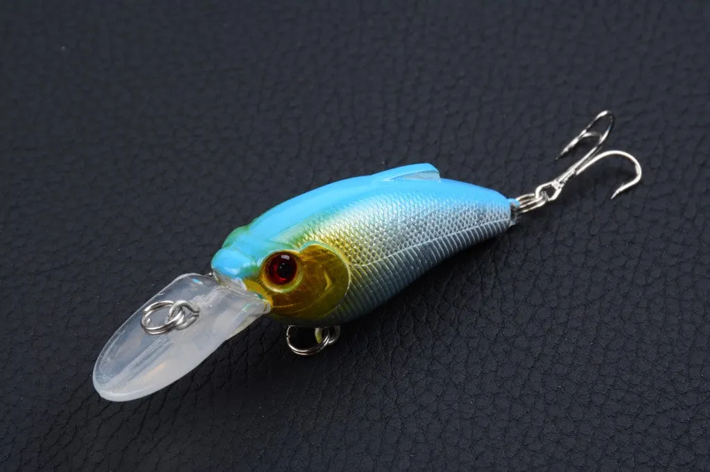 8x 7.5cm Popper Crank Bait Lures Set for Saltwater & Freshwater