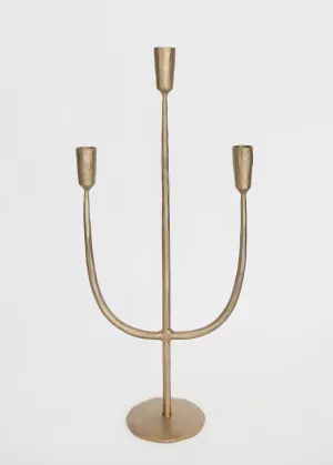 Antique Gold Candelabra Candle Holder - 21.5"