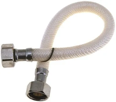 Bathroom Faucet Water Connector Supply Line 1/2 Inch  Fip X 1/2 Inch  Fip X 12 Inch  Long Braided Nylon