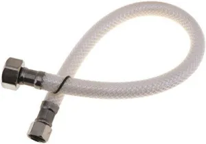 Bathroom Faucet Water Connector Supply Line 3/8 Inch  Compression X 1/2 Inch  Fip X 16 Inch  Long Braided Nylon