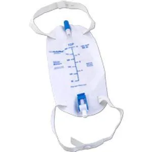 Cardinal Health Premium Flocked Back Leg Bag with Flip Valve, 500 mL