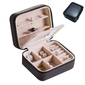 Color: BLACK - Cool Jewels A Palm Sized Compact Jewelry Box