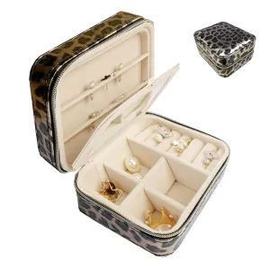 Color: LEOPARD - Cool Jewels A Palm Sized Compact Jewelry Box