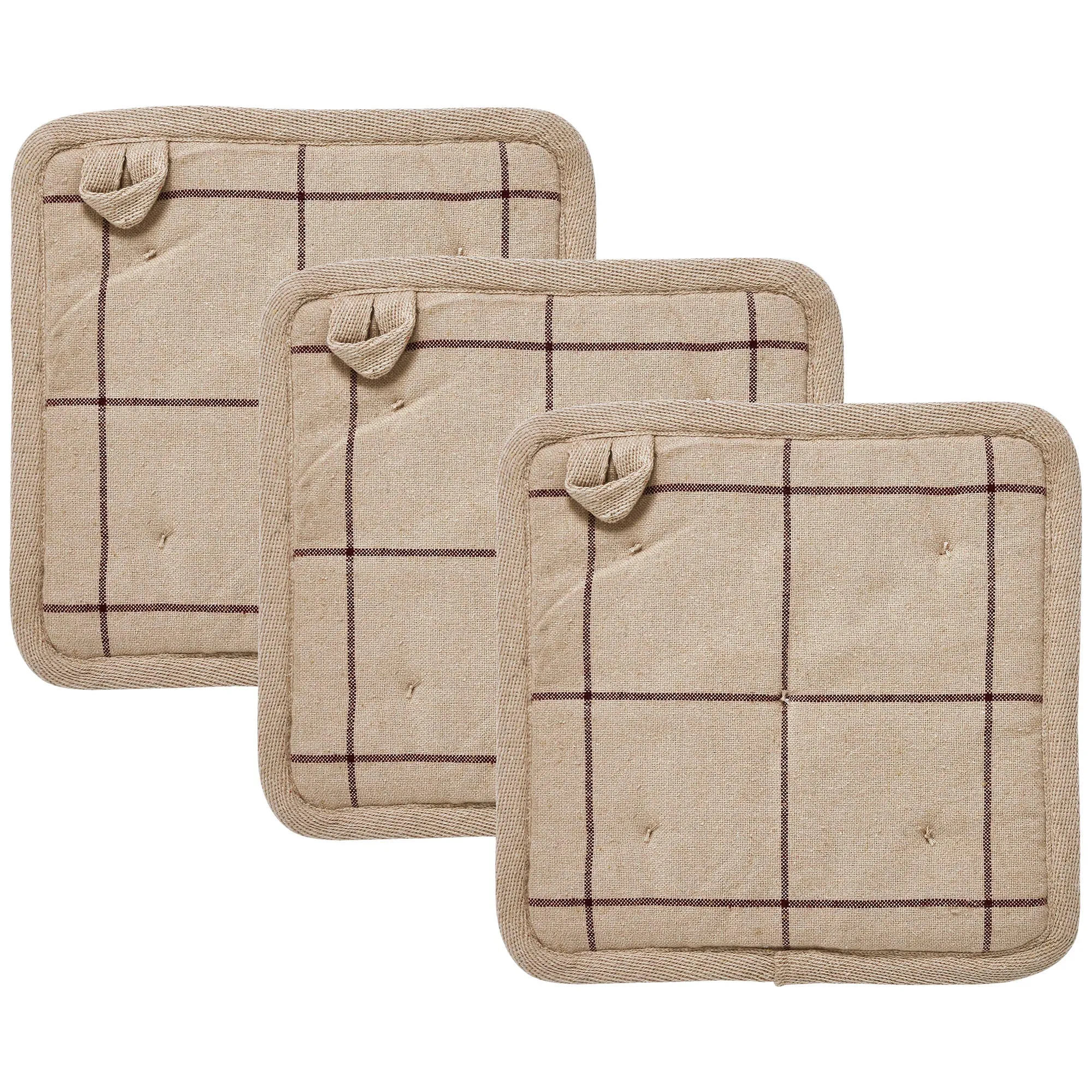 Connell Prim & Proper Pot Holder Set of 3 8x8