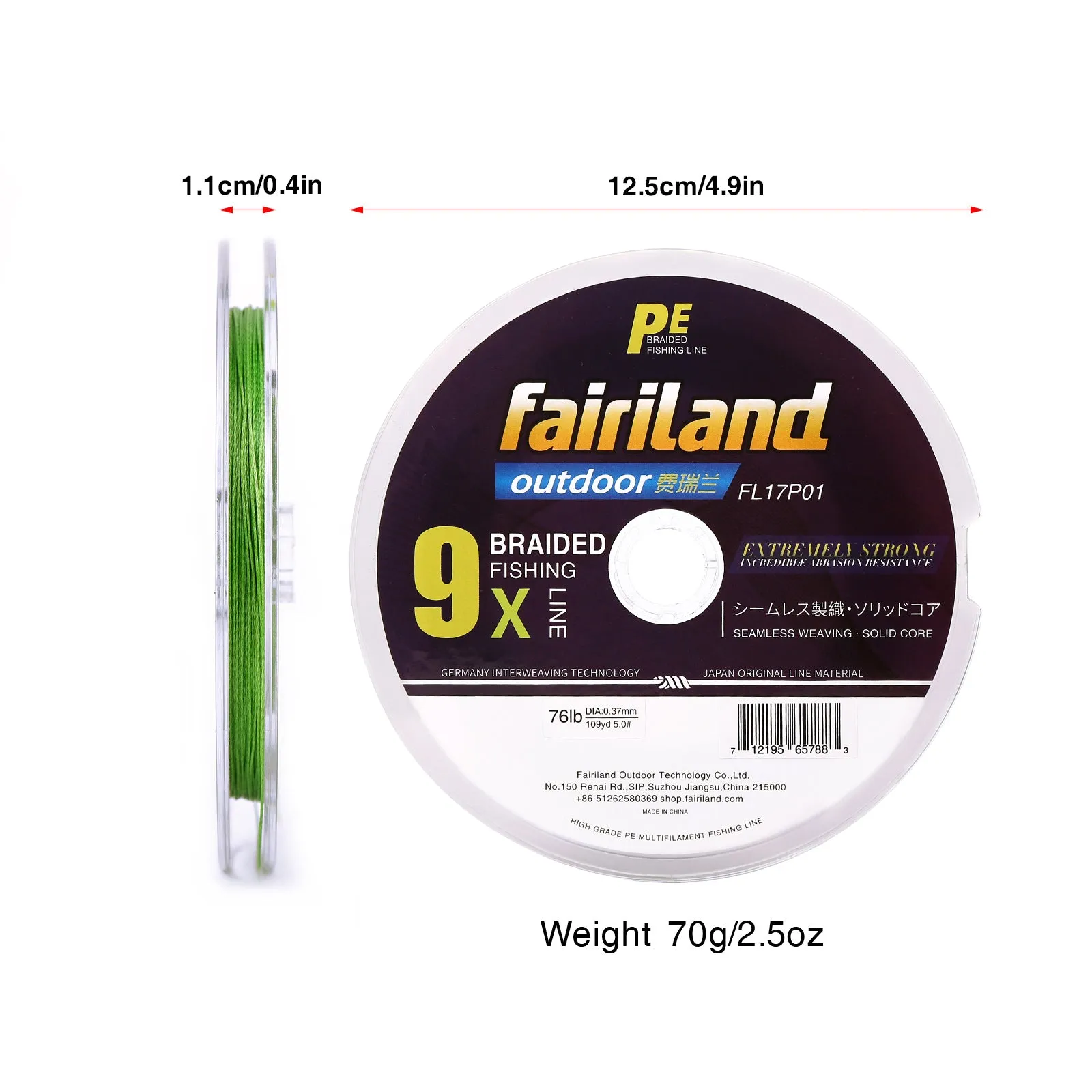 Fairiland 9 Strands Braided Fishing Line 100m-1000m Superior Strong PE Line 0.8#-6# 28-80 Test LB