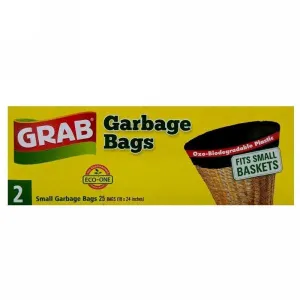 GRAB GARBAGE BAGS 2 SMALL18X24