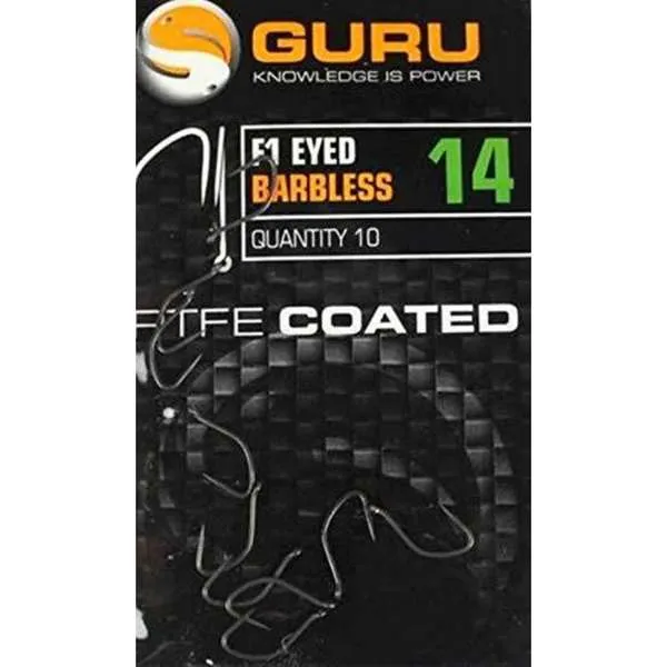 Guru F1 Eyed Hooks Barbless