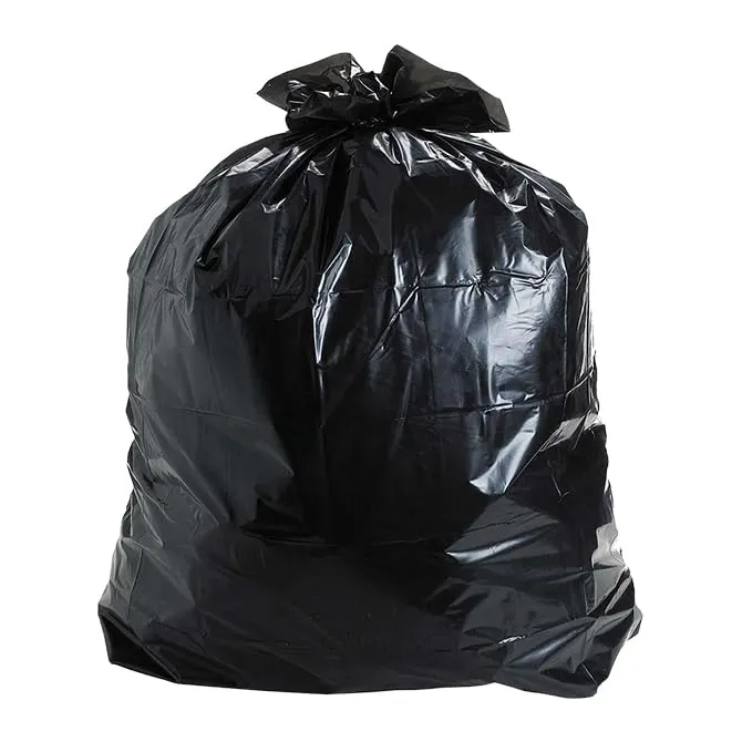 Heavy Duty Black Trash Bags with Flap Ties - 24" x 33" Size 12-16 Gallon Capacity - 3-Ply Construction, Puncture Resistant, 45% Post-Consumer Recyclable .7 mil Material (500 Bags/Pack)