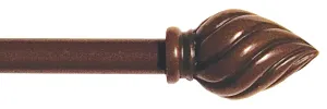 Kenney KN44102 Curtain Rod, 1/2 in Dia, 28 to 48 in L, Plastic, Weathered Brown :EA: QUANTITY: 1