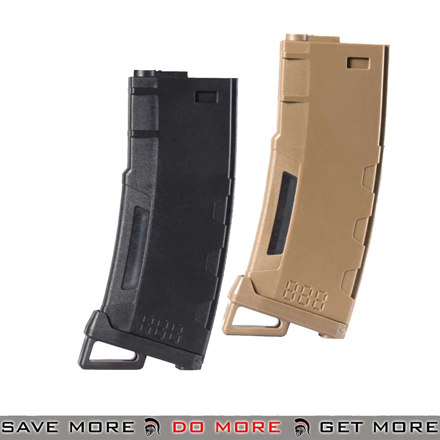 Lancer Tactical 130 Round High Speed Spare Mid Cap Magazine for Airsoft Electric M4 Rifles