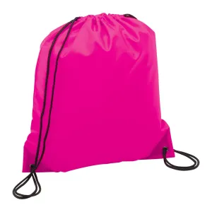 Oriole Polyester Drawstring Bag - Magneta