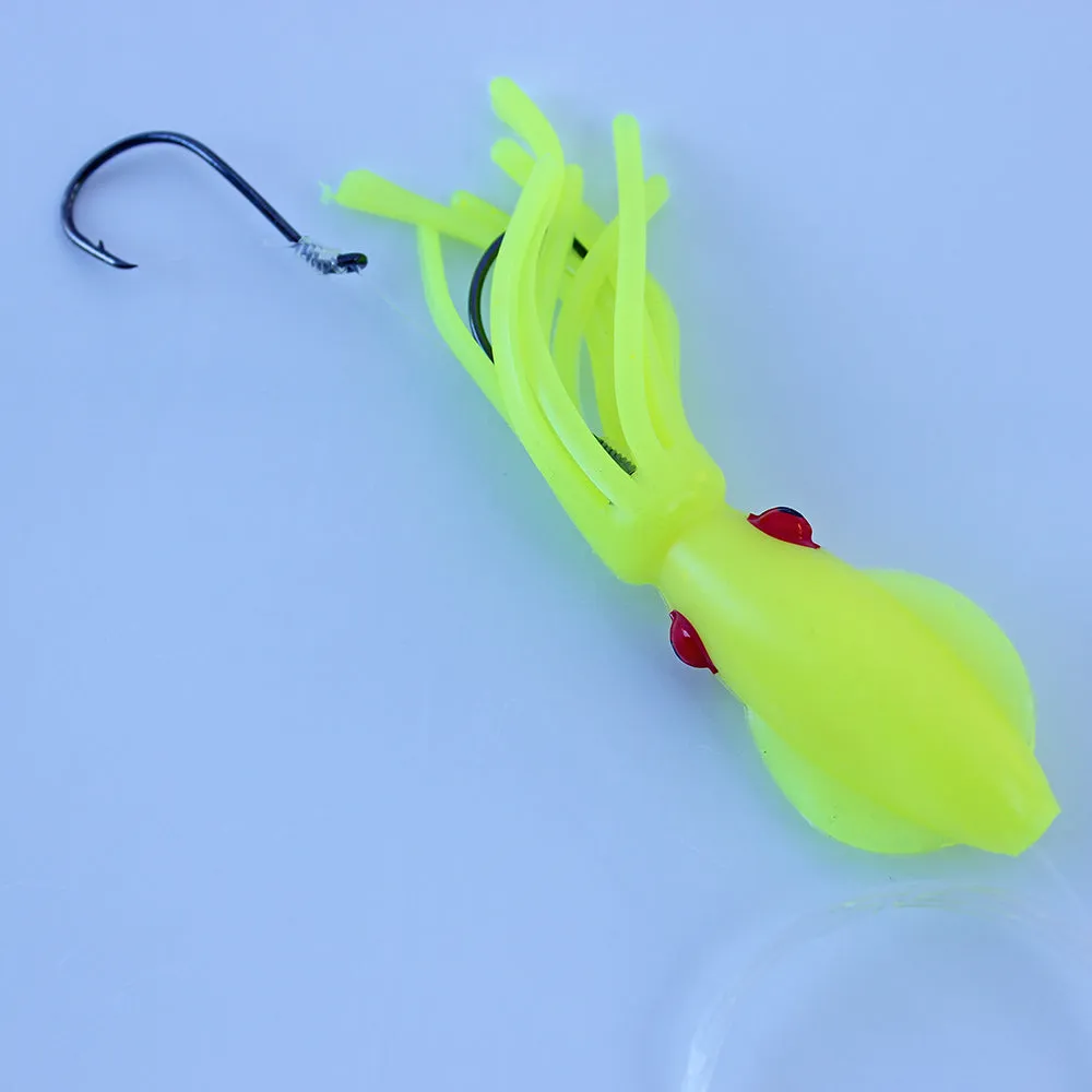 Salmon Trolling Rig - B2 Squid 4" Caution Tape