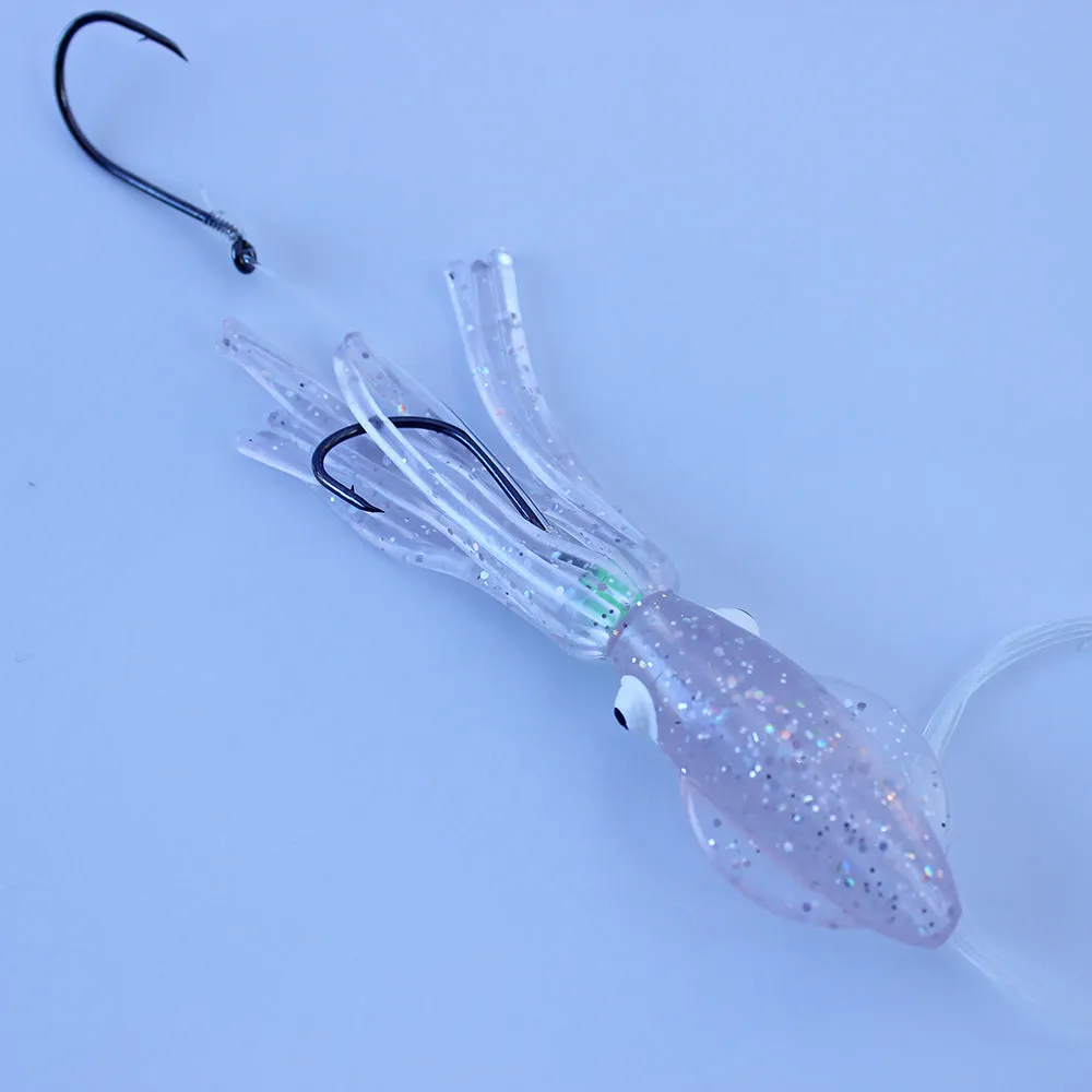 Salmon Trolling Rig - B2 Squid 4" UV Purple Haze