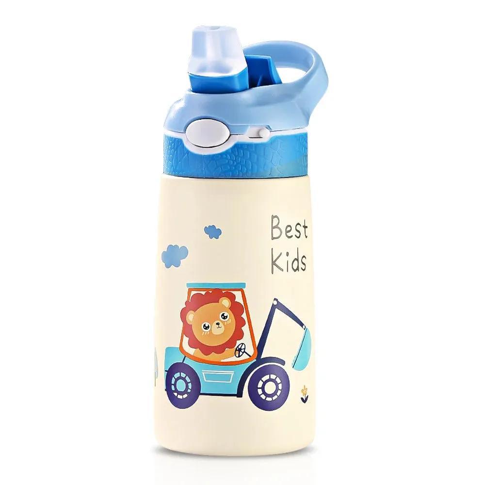 Stainless Steel Kids Water Bottle with Straw | Children's Vacuum Flask & Thermal Mug 400ML