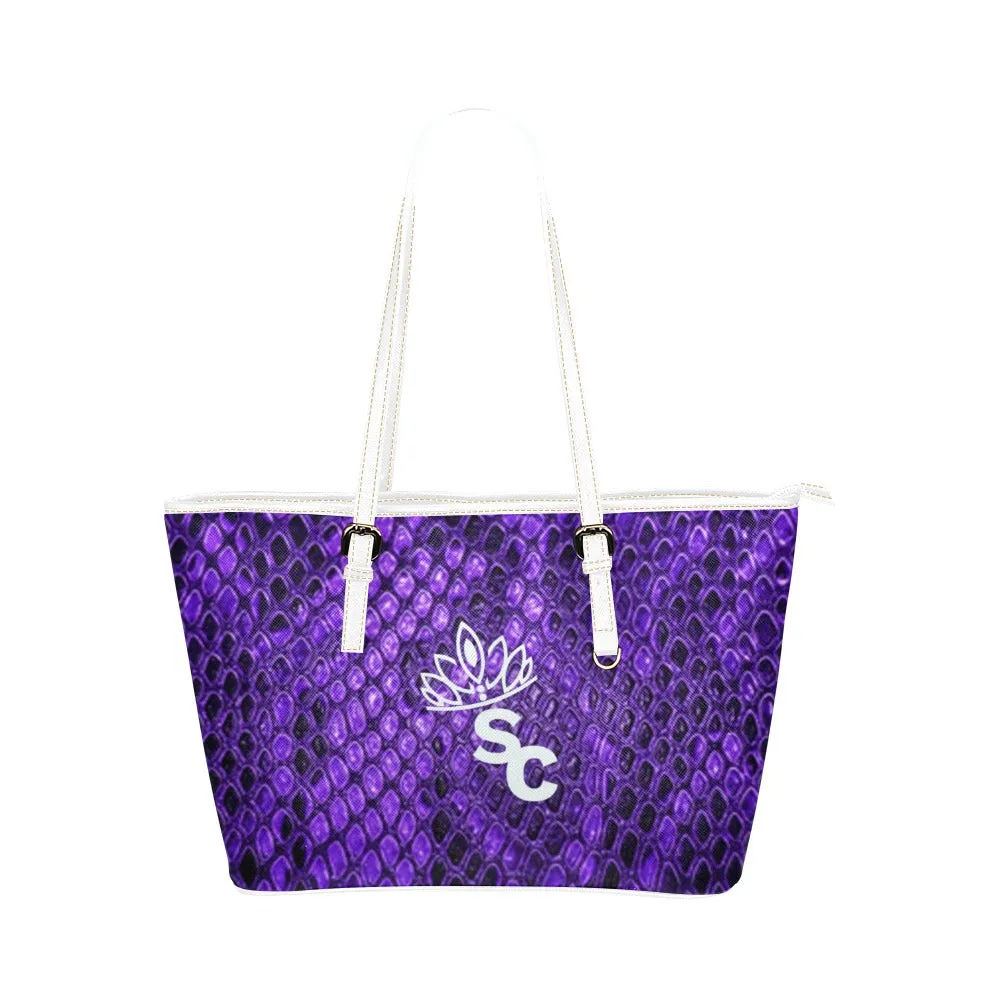 STILE CAPO QUEEN PU&WHT TOTE BAG.