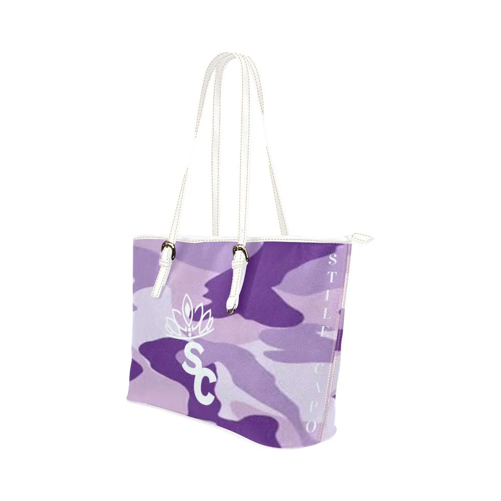 STILE CAPO QUEEN PURPLE CAMO TOTE BAG.