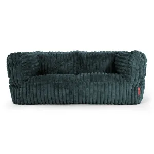 The 2 Seater Albert Sofa Bean Bag - Ultra Plush Cord Teal